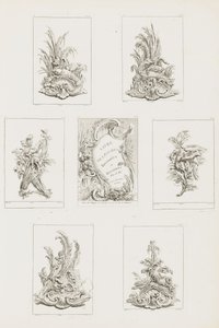 Ornamentontwerp met Kreeftmotief, pl. 14 in Livre des Légumes (Serie van Groenteornamenten)